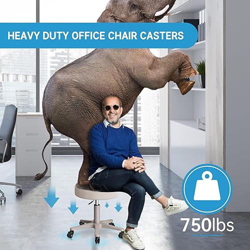 Miniatura 2 de Nefish Ruedas giratorias para silla de oficina de 2 pulgadas, 0.394 pulgadas, ruedas de goma de repuesto resistentes, soporta 750 libras (juego de