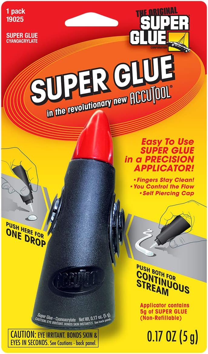 Super Glue - Accutool Precision Applicator - 5 Gram - (Pack of 12)