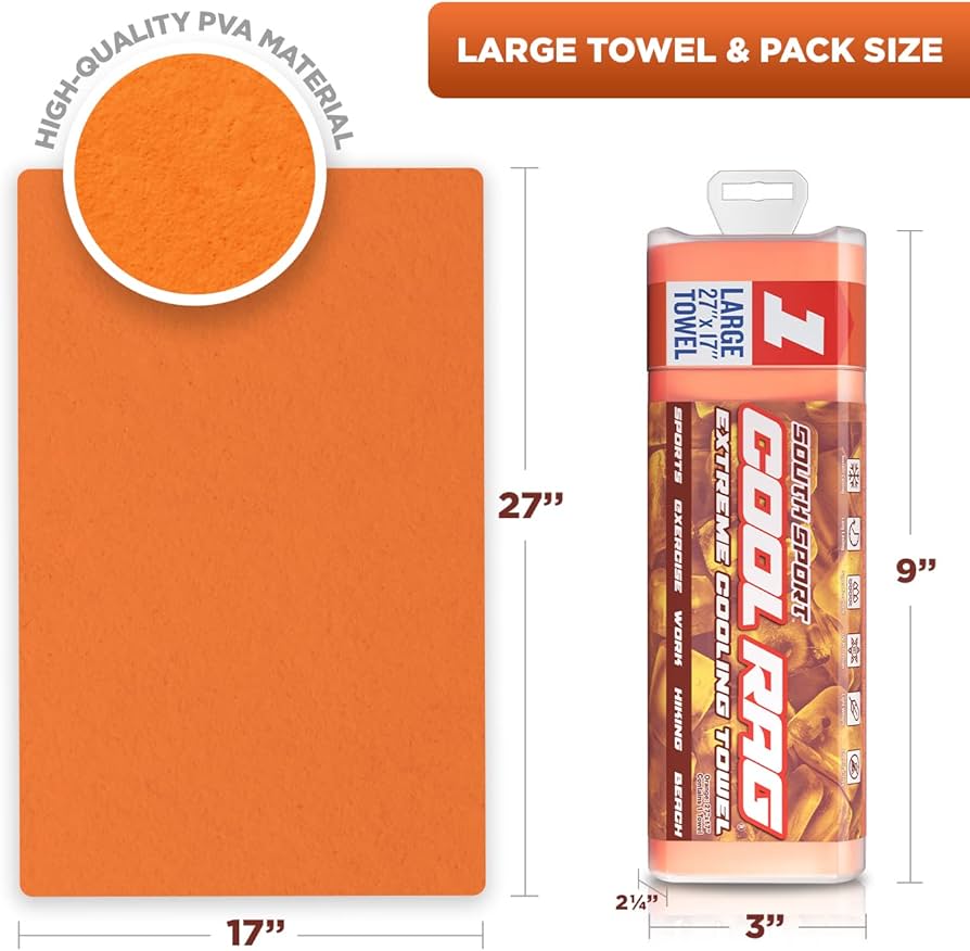 Amazon.com: South Sport Cool RAG Extreme Cooling Towel for Heat
