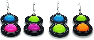 ميدالية مفاتيح لعبة فيدجيت سيمبل ديمبل من زيمتاك - أسود - قطعة ميني بوب بوش ات - ألعاب لتخفيف التوتر (متعددة الألوان - 4 عبوات)، حجم صغير S