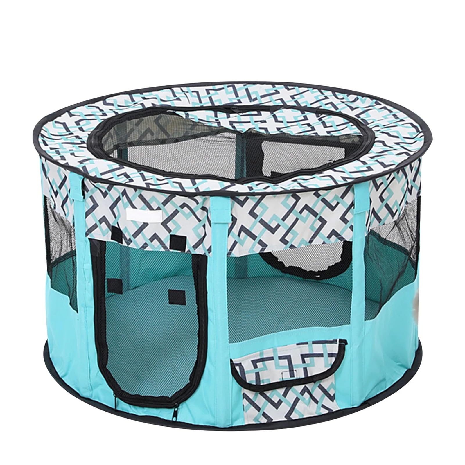 tienda para perros Parque de juegos grande for gatos, carpas for gatos for exteriores, parque de juegos for mascotas con 2 puertas, corrales for mascotas de malla abierta de 360 ​​grados, perreras for