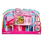 Barbie Mini BarbieLand Mini Dream House 1 Playset with 1.5" Barbie Doll Surprise Furniture Accessories Lift Pool Included Toy for Kids 4+ Years HYF45