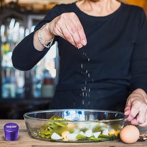 Miniatura 3 de Santa Cruz Shredder Molinillo de hierbas de 3 piezas mediano 2 18" agarre superior y aluminio (morado)