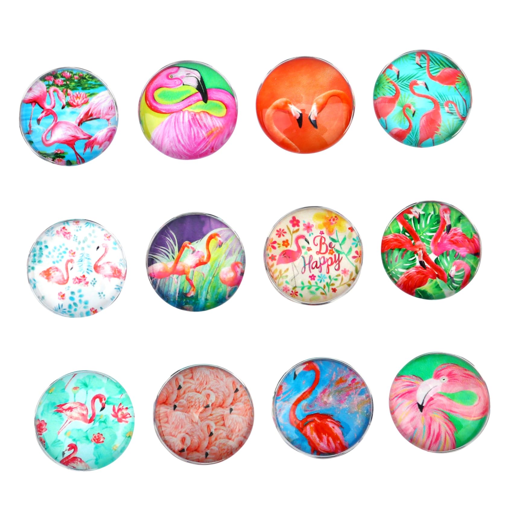 Cabilock 24pcs Flamingo Fridge Magnet Magnetic Sticker Flamingo Refrigerator Sticker Flamingo Magnet Sticker Refrigerator Decals Fridge Stickers Refrigerator Magnet Fridge Magnets Sticker