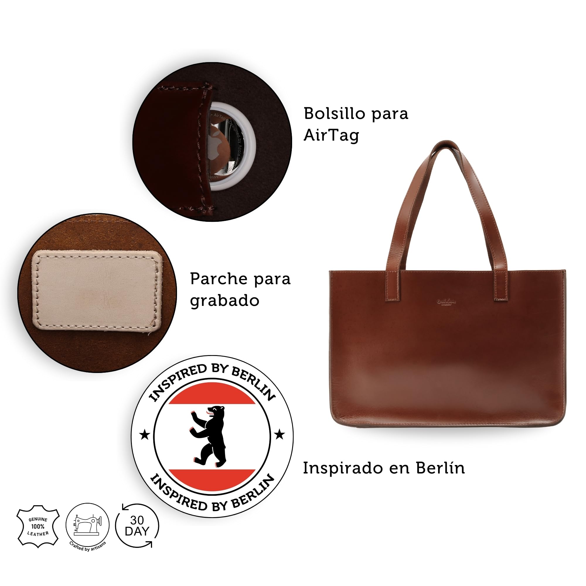Gusti Agatha - Bolso de piel para mujer