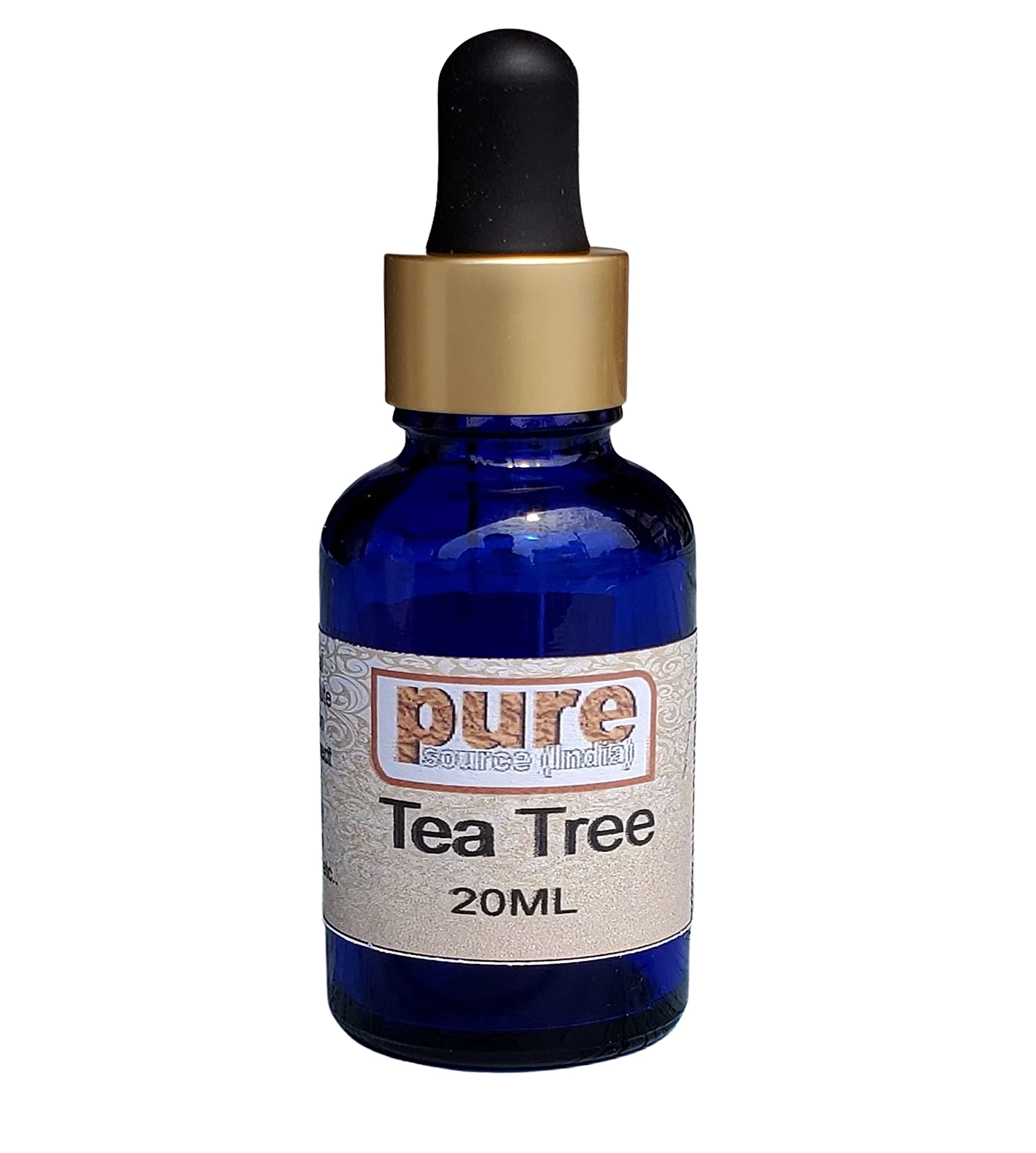 Pure Source India Tea Tree Essential Oils, Natural for Healthy Skin, Face, and Hair, 20ml