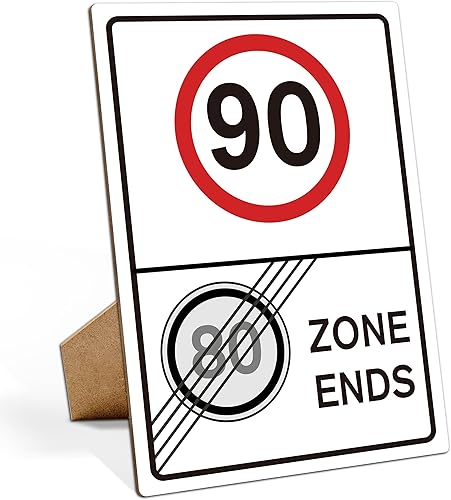 Miniatura 8 de Carro de carreras decoraciones de cumpleaños número 100 para hombres, letreros de tráfico, decoración de habitación, decoración de fiesta temática