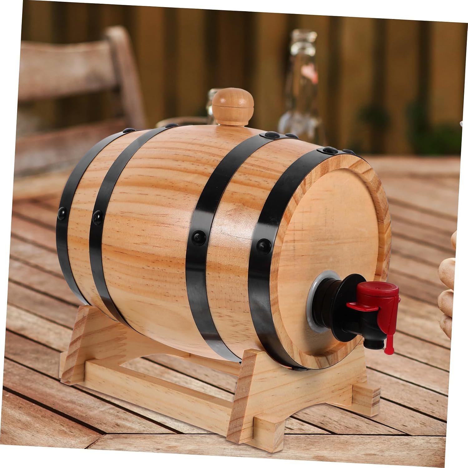 Beer Brewing Barrels Oak Wine Barrel Wooden Drink Dispenser for Spirits Beer