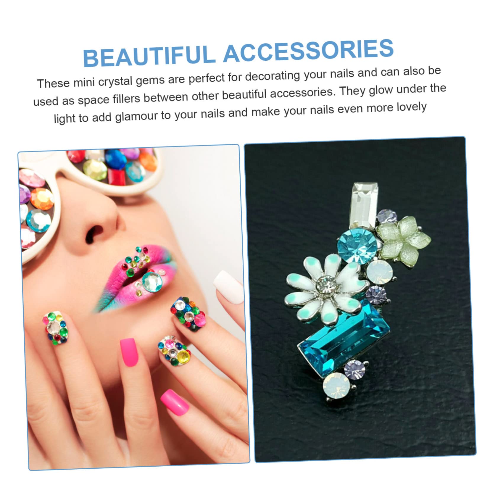 FOMIYES 25 Set Di Decorazioni Per Nail Art Ornamenti in Facili Da Applicare Ciondoli Per Unghie Indossabili Accessori Unici Per Saloni Di Bellezza