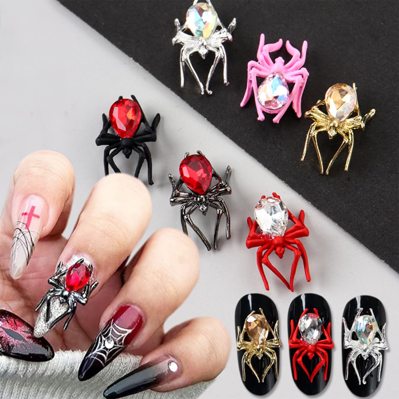 Broche De Araña Vintage Con Cuerpo De Diamantes De Imitación, Broche De Halloween Con Diamantes De Imitación Transparentes. - España