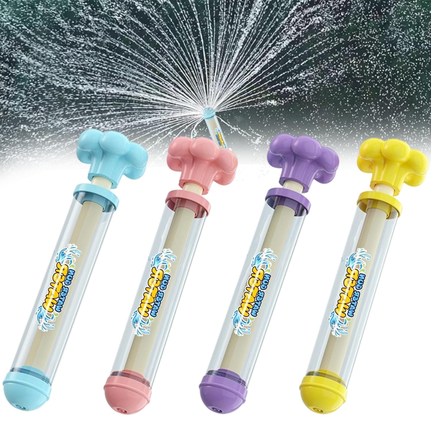 4 Pistolas De Agua Con Efecto Fuegos Artificiales – Juguete Romántico Para Piscina, Playa Y Fiestas
