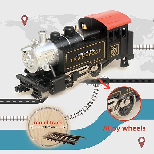 Miniatura 3 de HO Scale 187 - Juego de tren eléctrico de locomotora negra con control remoto Power Pack y controlador de velocidad a partir de 14 años