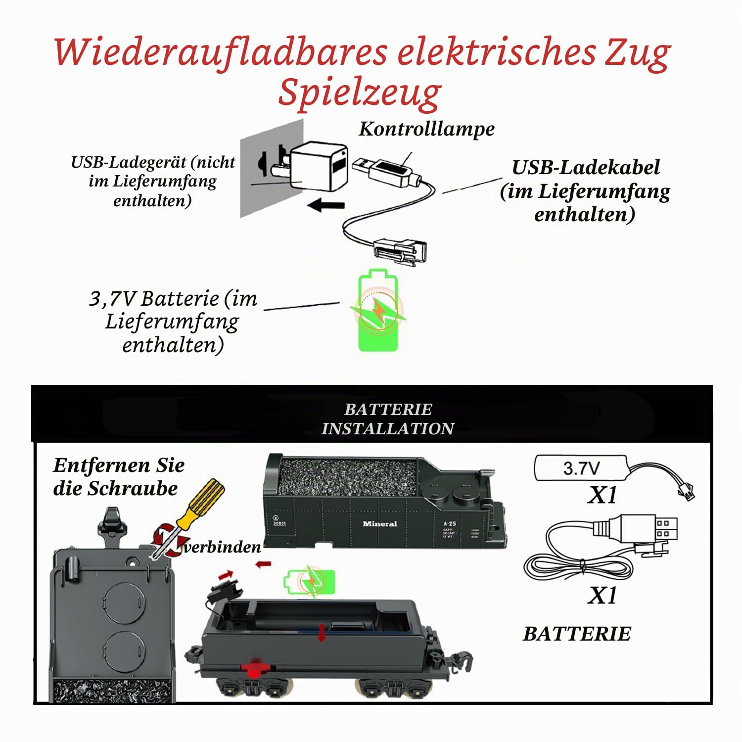 Eisenbahn Set für Kinder, Elektrische Eisenbahnspielzeuge mit Realistischen Lichtgeräuschen Rauch, Weihnachtszug Modell Geschenke, Dampflokomotive, Luxus-Schiene & 2 Leuchtende Personenwaggons