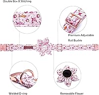 Vista 90 de Lionheart glory Collar de perro con bandera estadounidense, collar de flores para perro del 4 de julio, resistente y ajustable, collar patriótico