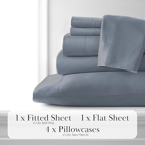 Miniatura 10 de Southshore Fine Living, Inc. Juego de sábanas de microfibra ultrasuave de 6 piezas con bolsillo extra profundo, sábana bajera de 21 pulgadas de