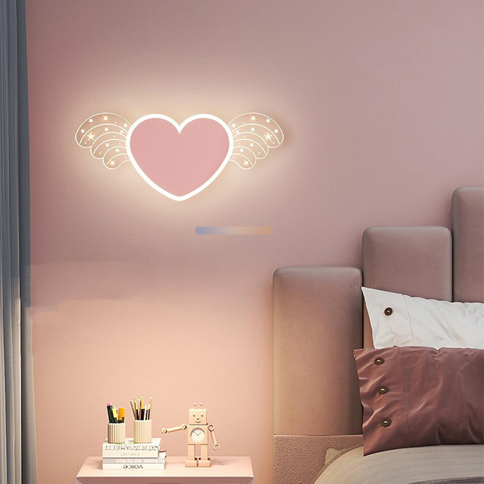 LED apliques de pared interior regulable 2700K-6500K de hierro decorativo 8