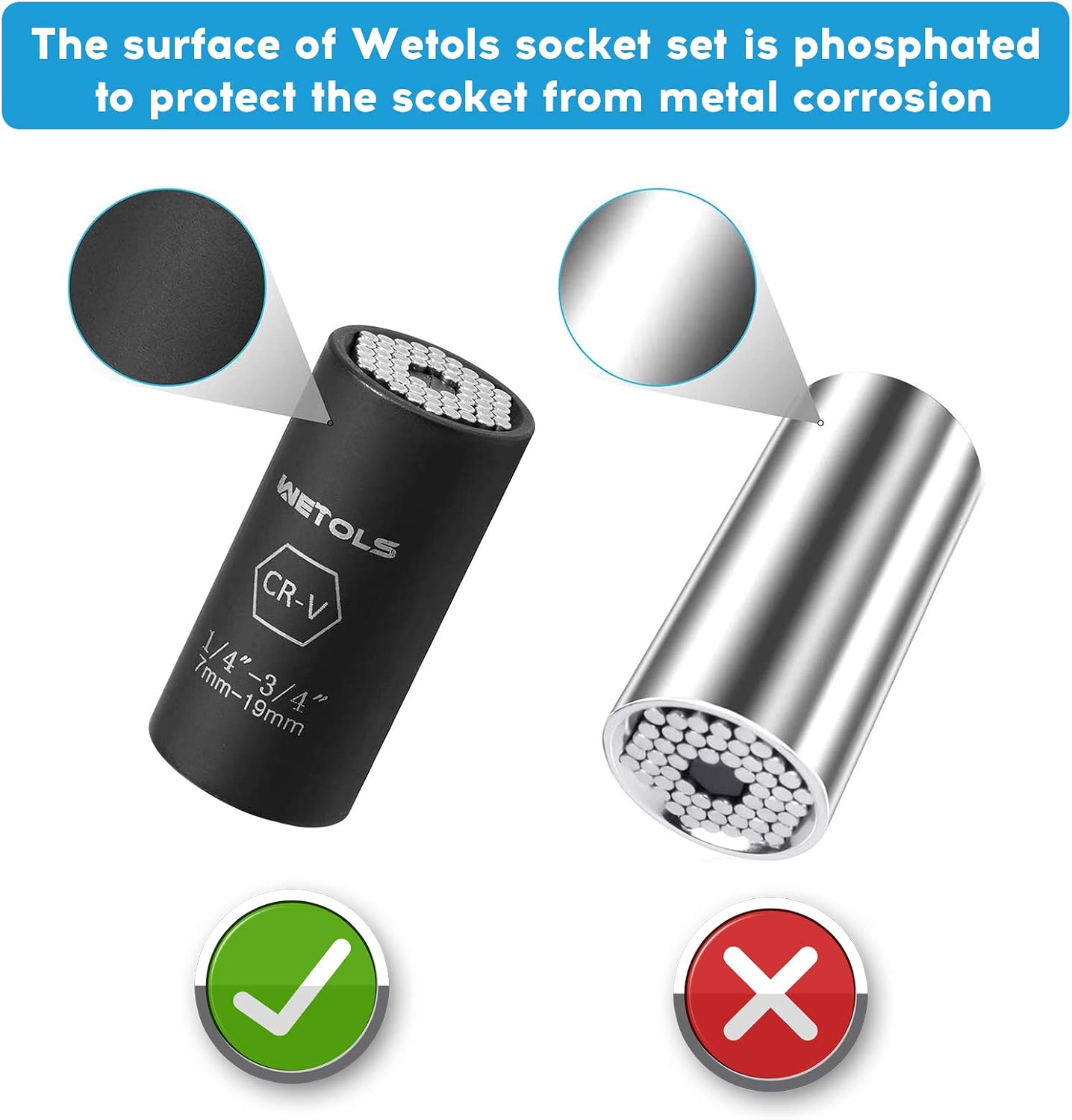 WETOLS Universal Socket Tool Set Gifts for Men - Father's Day Gifts for Dad from Son Daughter, Magnetic Ratchet Screwdriver Set with 10 Impact Bits for Men Him Dad Husband Boyfriend Her, WE-885