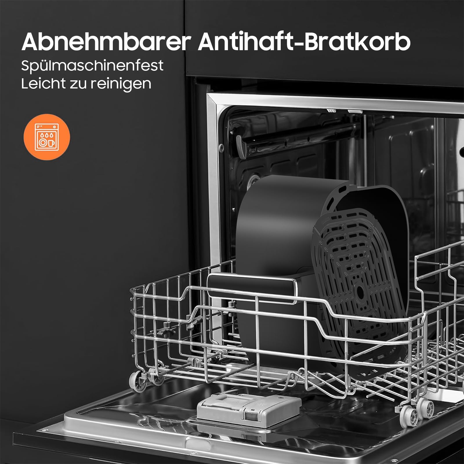 iceagle Frytkownica na gorące powietrze 6,5 l XXL Airfryer – frytkownica bez oleju | frytkownica na gorące powietrze z 8 różnymi programami, cyfrowy wyświetlacz, 1700W