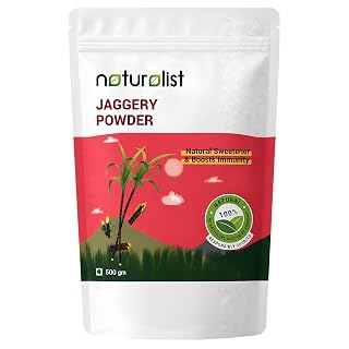 Naturalist by Avany Organics 500 gm Jaggery Powder | 100% Natural | Chemical Free | Natural Sweetener, Immunity Booster Sugarcane Jaggery Powder - 500 grams