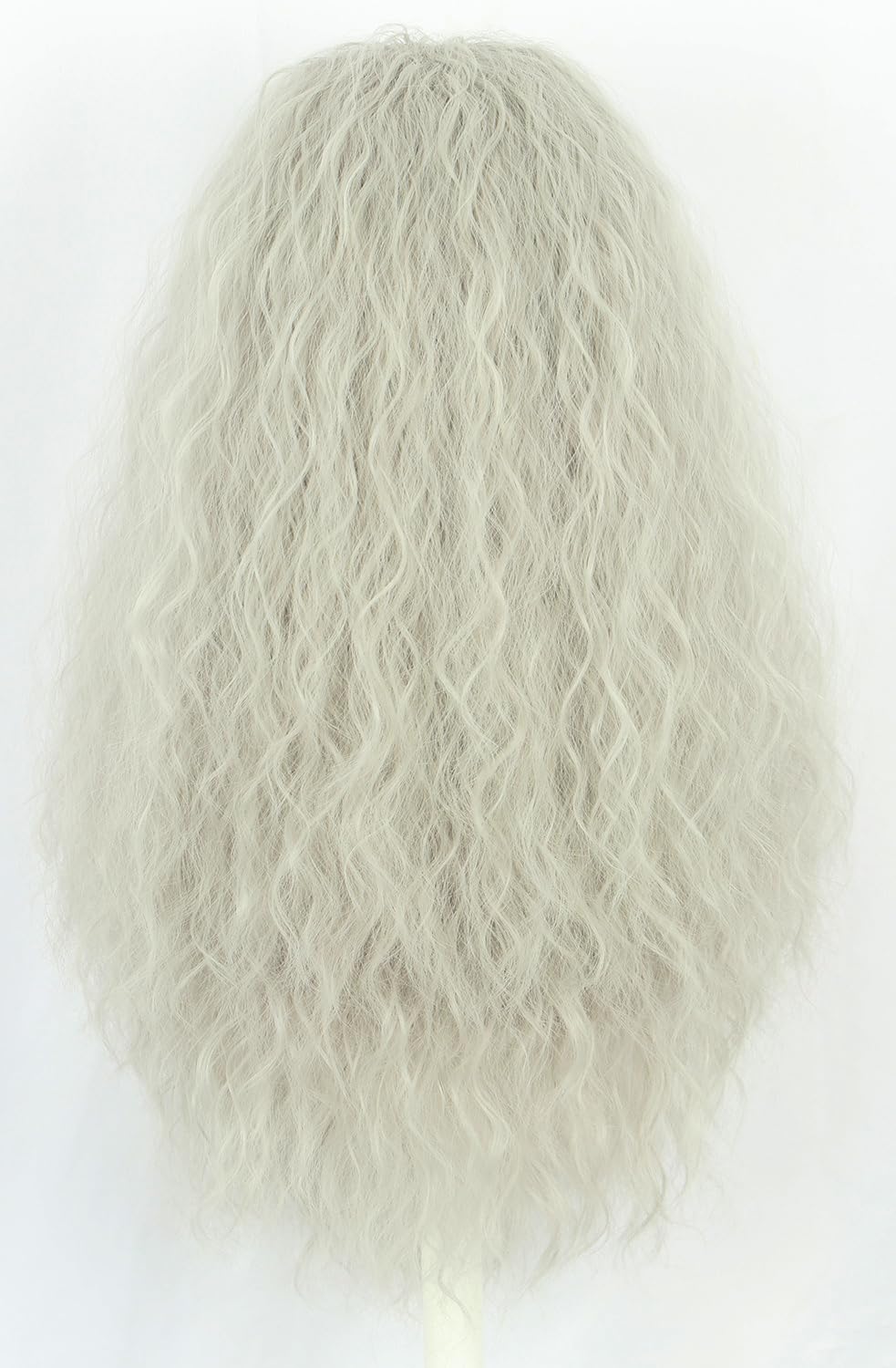 karlery Men Long Curly Grey Wizard Wig and Fake Beard Halloween Cosplay Costume Accessory Wig - Image 4