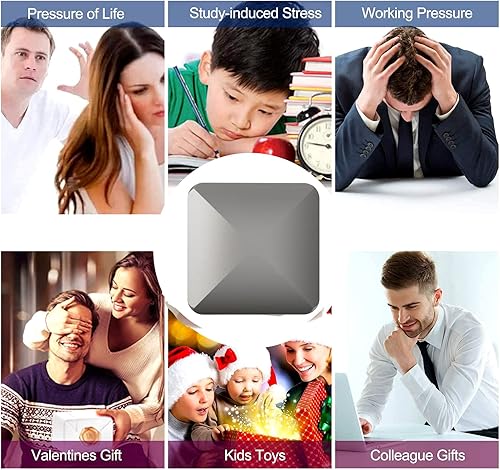 Miniatura 8 de BWBMSOW Juguete giratorio de escritorio cinético, punta de dedo de metal, energía cinética de bolsillo de descompresión, juguetes giratorios para