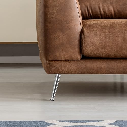 Miniatura 3 de VEHCIL 4 patas de muebles de níquel cepillado de 6 pulgadas, patas de metal cónicas oblicuas para gabinete, sofá, mesa, cama, aparador, accesorio de