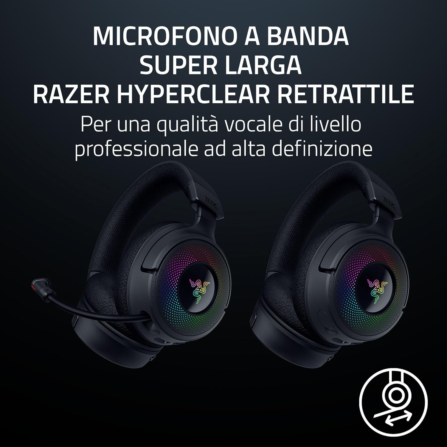 Kraken V4 - Cuffia da gioco wireless (connettivit+á a 3 modalit+á - Cuffia gaming - Immagine 4