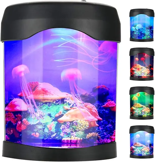 Gearmax LED Méduse Artificielle Éclairage Aquarium - Lampe Lumière Nuit Changement Couleur