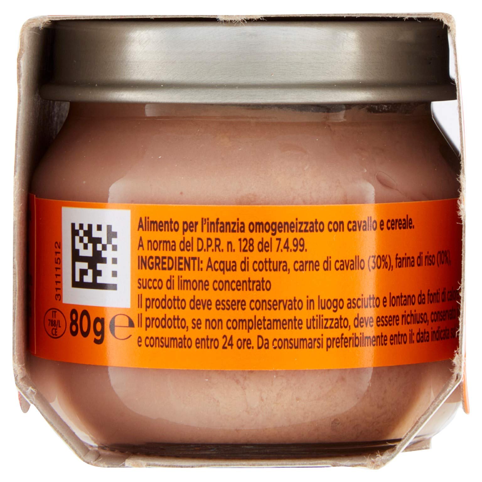 Plasmon Omogeneizzato di Cavallo, 24 x 80 g