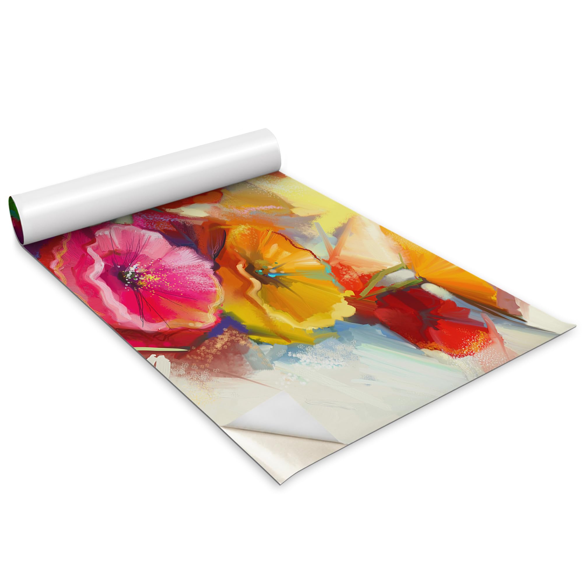 Papel pintado de flores para renovar armarios de cocina y cómodas de dormitorio