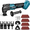 Cordless Oscillating Multi Tool Compatible with Makita 18V BatteryNO Battery, 20500 OPM Max Cordless Oscillating Tool Brushless Motor, 6 Variable Speeds, 30-Piece Kit for Cutting, Sanding