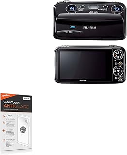 BoxWave Screen Protector Compatible with Fujifilm FinePix Real 3D W3 (Screen Protector by BoxWave) - ClearTouch Anti-Glare (2-Pack), Anti-Fingerprint Matte Film Skin for Fujifilm FinePix Real 3D W3