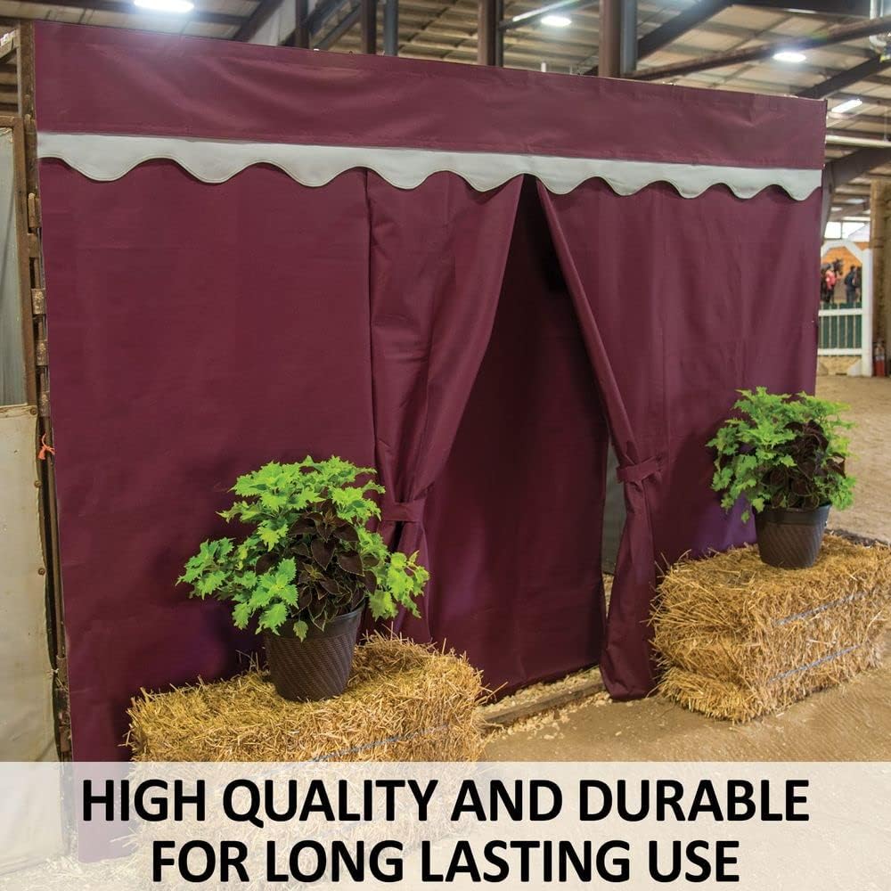 Dura-Tech Nine Piece Deluxe Stall Front Package | Complete 9-Piece Set | 600D Material | Easy to Personalize | UV & Wrinkle Resistant | Fits Most Portable Stalls