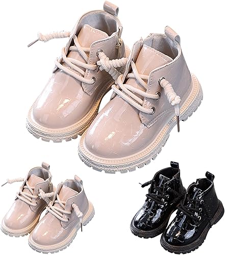 Miniatura 3 de Zapatos para niñas de 10 a 12 años, a la moda, para todas las estaciones, botas para niños y niñas, botines (blanco, 15-18 meses)