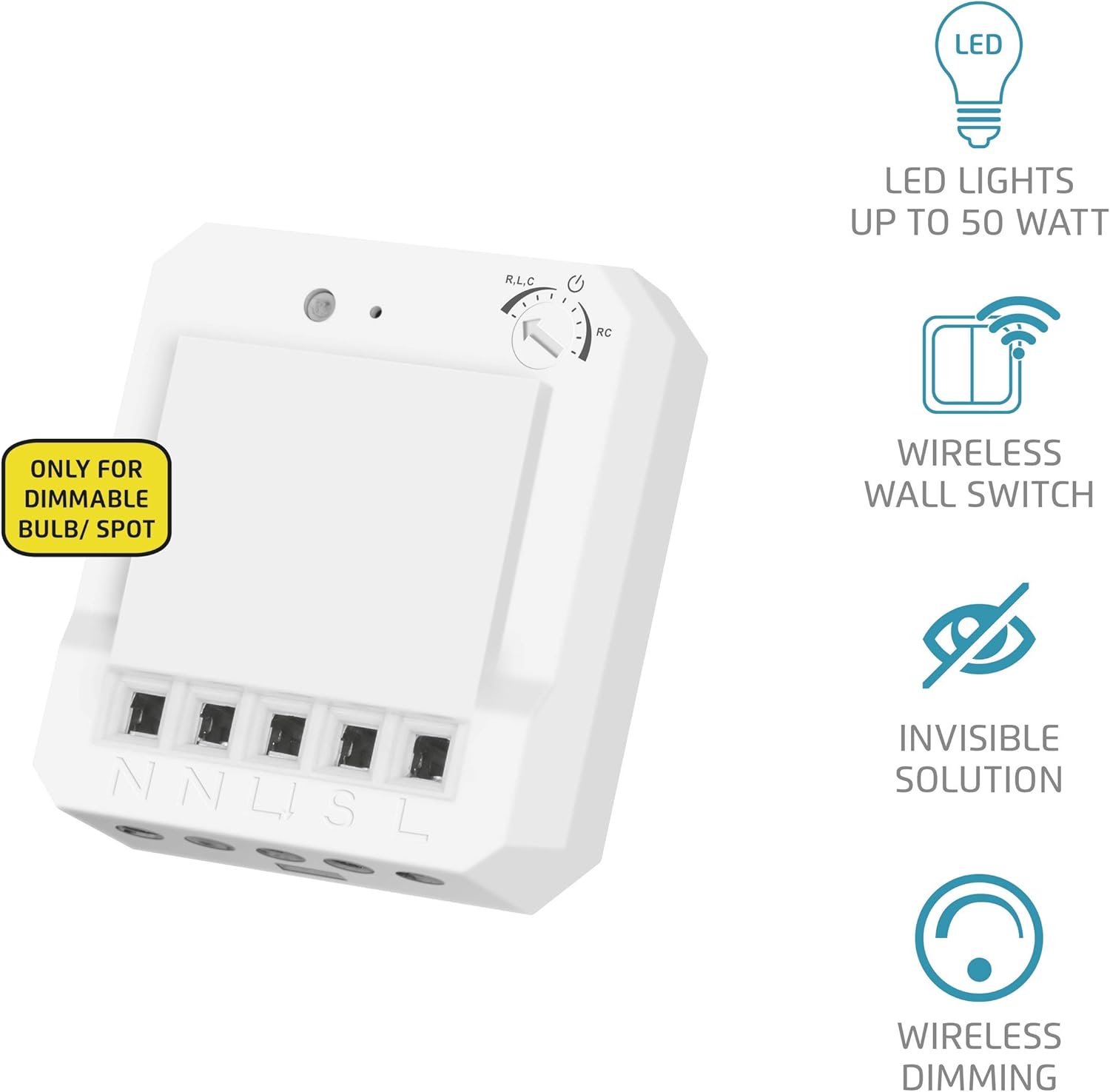 Trust Smart Home ACM-250-LD dimmer with feature icons