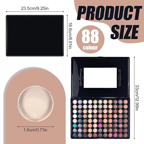 Miniatura 3 de Pure Vie Professional 88 Colors EyeShadow Palette Makeup Contouring Kit 1 - Perfect for Professional as well as Personal Use