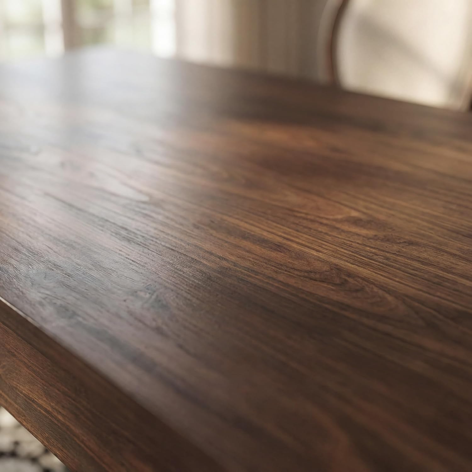 Farmhouse Dining Table for 6-8 People, 68.9" Rustic Kitchen Table with 6 Drawers, Long Rectangle Dinner Table with Wood Grain for Dining Room, Brown