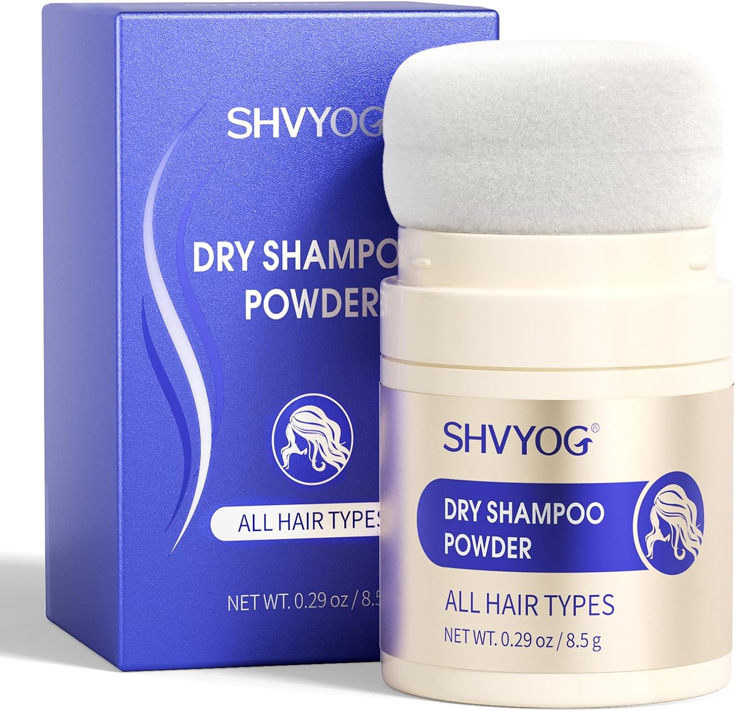 SHVYOG Dry Shampoo Powder, Travel Size Dry Shampoo, Powder Dry Shampoo for Dark Hair, Absorb Oil