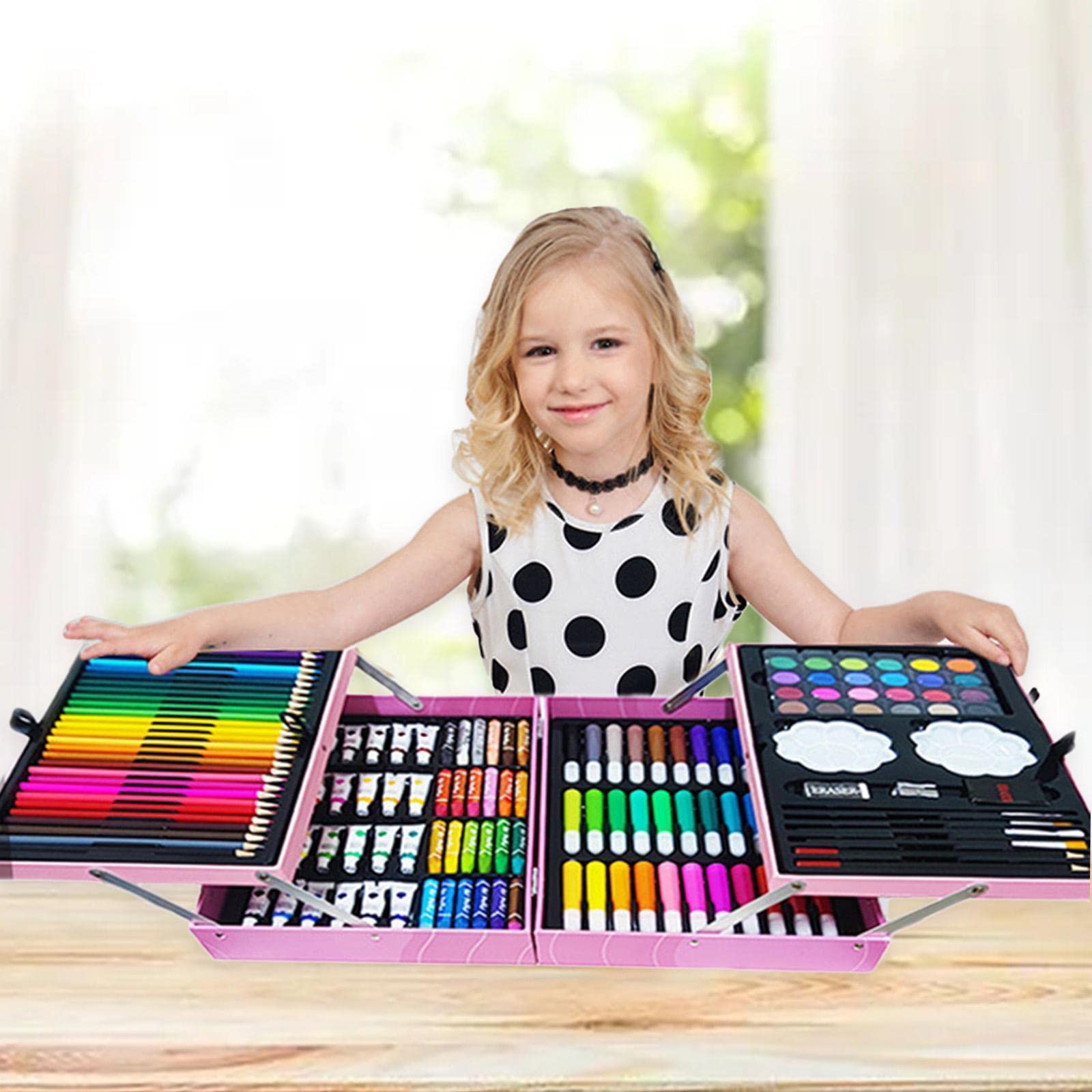 200 Teiliges Deluxe Malset Grundschule Kunstklasse Malen Schreibwaren Geschenk,