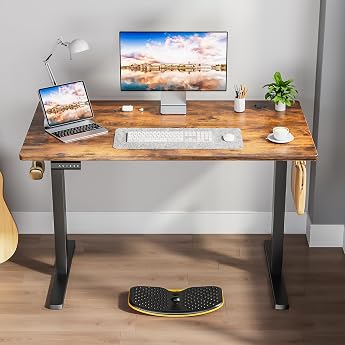 NEWBULIG Standing Computer Desk Office Height-Adjustable Table Lift for Gaming Study Classroom Conference Room Wood Material Metal 40 x 24 Inches