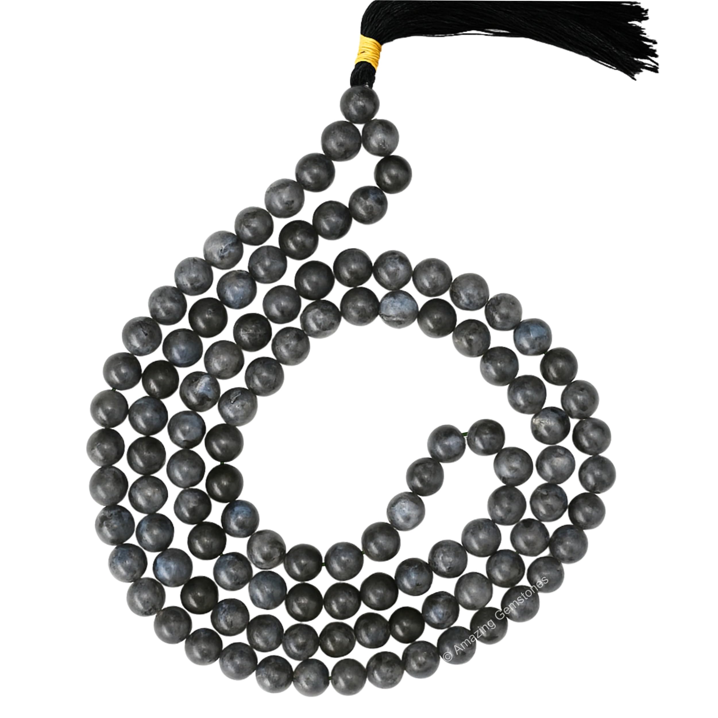 Amazing Gemstone Japa Mala 108 Prayer Beads Necklace and Wrist Mala Bracelet for Meditation