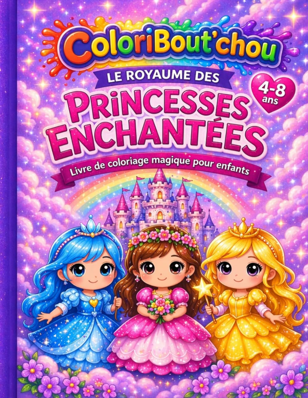 Le Royaume des Princesses Enchantées: Livre de coloriage pour enfants 4-8 ans +30 dessins kawaii et magiques (ColoriBout’chou – Livres de coloriage pour enfants)