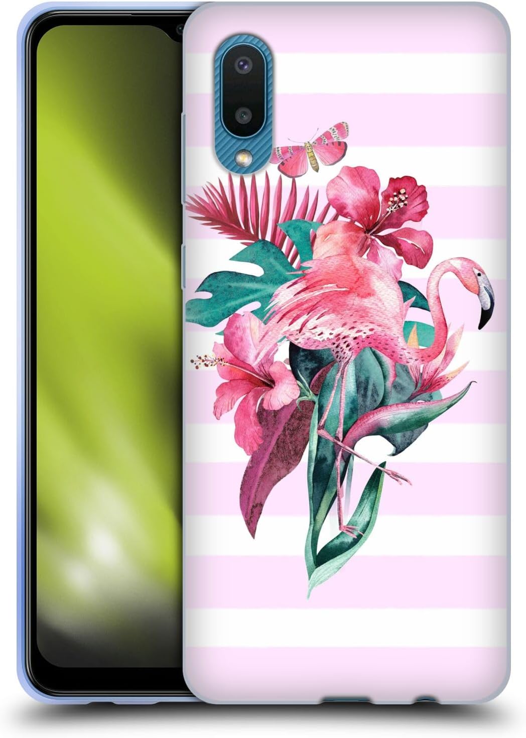 Head Case Designs Officially Licensed LebensArt Flamingo Summer Vibe Pink Birds And Floral Gel Case [Military Grade Protection] Compatible With Samsung Galaxy A02/M02 (2021)