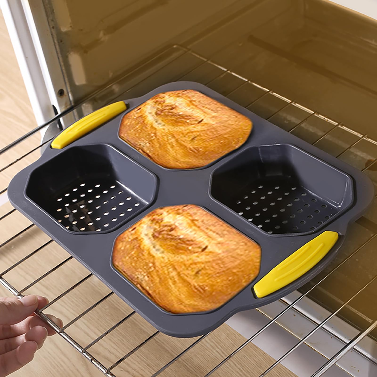 Moule à Pain En Silicone 5 Cavités - Antiadhésif, Réutilisable, Pour Four, Congélateur Et Lave-vaisselle