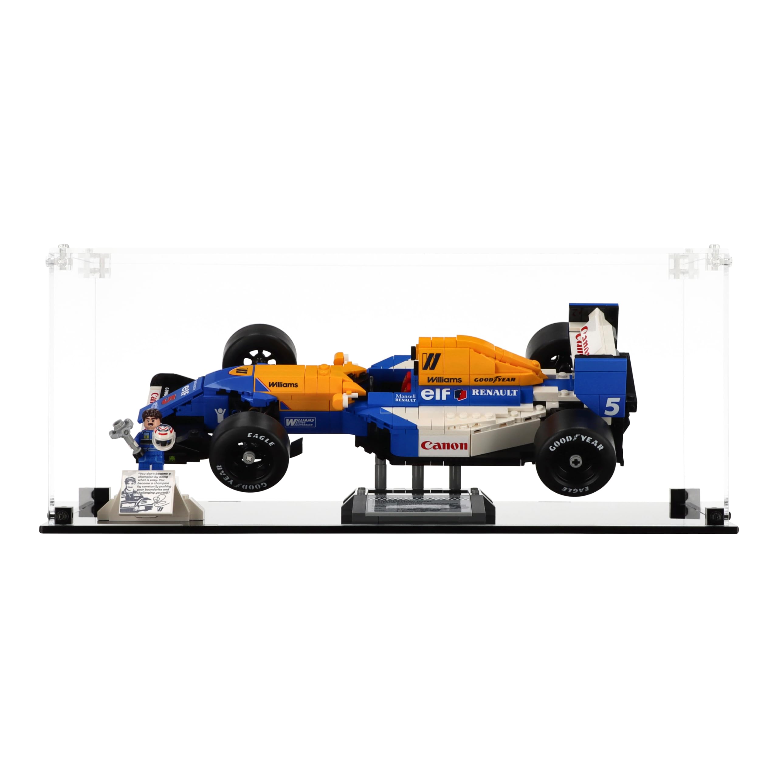 Plexico Clear Display Case For Lego 10353 Williams Racing Fw14b & Nigel Mansell