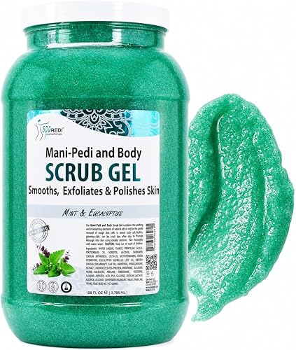 SPA REDI Pedicure Pumice Scrub Gel, Exfoliating & Hydrating, 128 oz