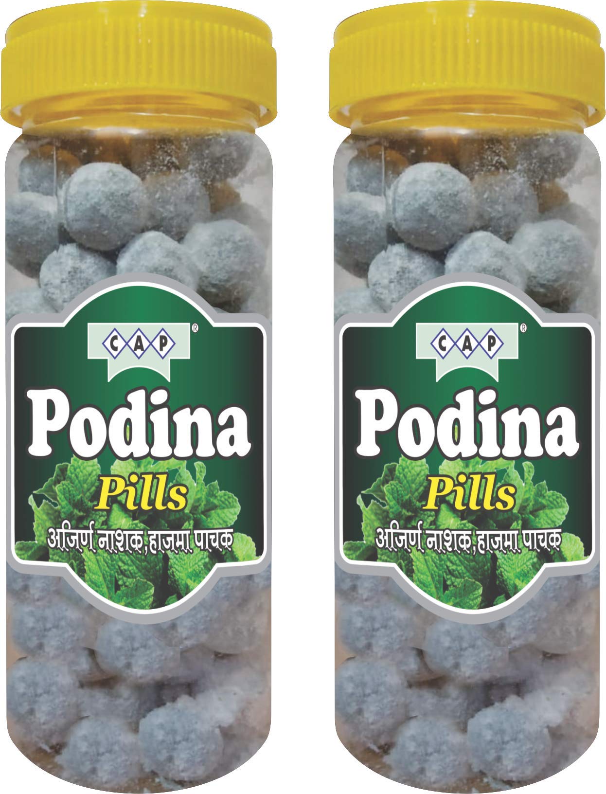 CAP Pudina Anardana Goli Anti-inflammatory Tasty & Healthy Pachak Churan - 190 Grams Each (Pack of 2)