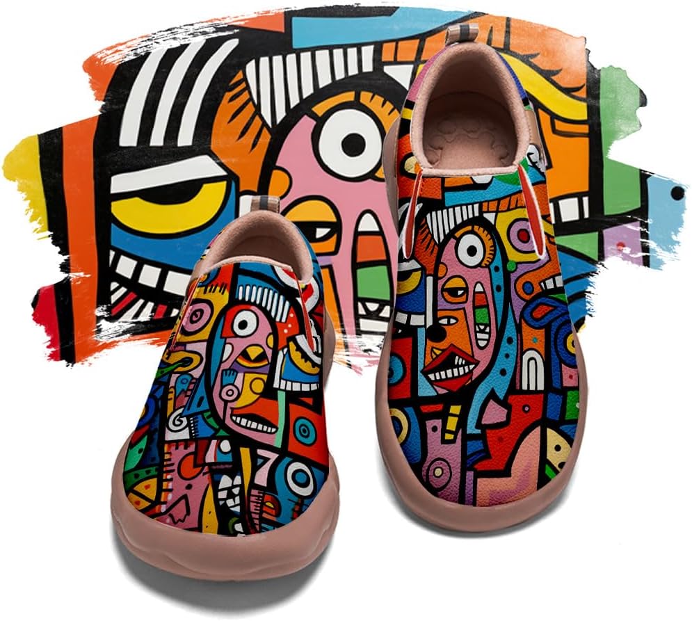 Onehorse Girls Sneakers Boys Slip-Ons Kids Loafers Painted Travel Shoes