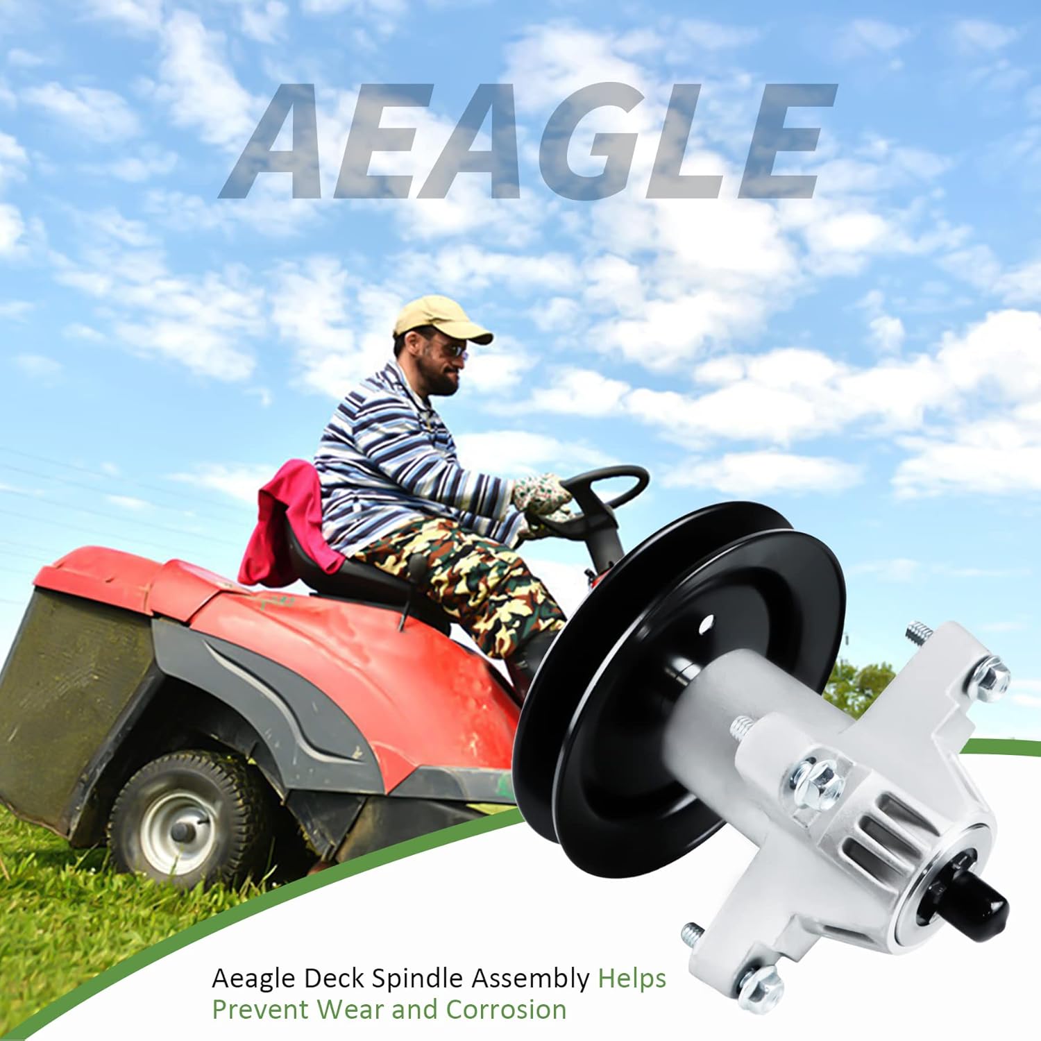 Aeagle 918-04474 Spindle Assembly Fit for LX425 LX426 LT3800 CTL38G LT3812 LT538G, for MTD Cub Cadet 618-04474 618-04495 918-04495 Toro 112-6063 (2 Pack)