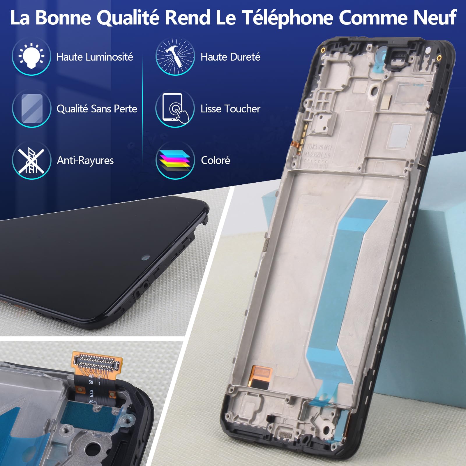 Xiaomi - Écran Pour Xiaomi Redmi Note 12 5G LCD + Vitre Tactile Plus Chassis Noir 442197